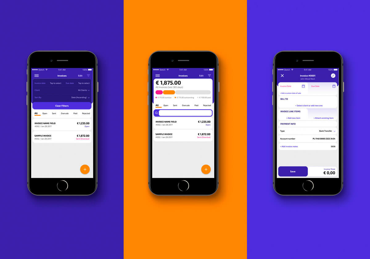 Aplikacja mobilna - Organizer płatności - rebranding | UI design