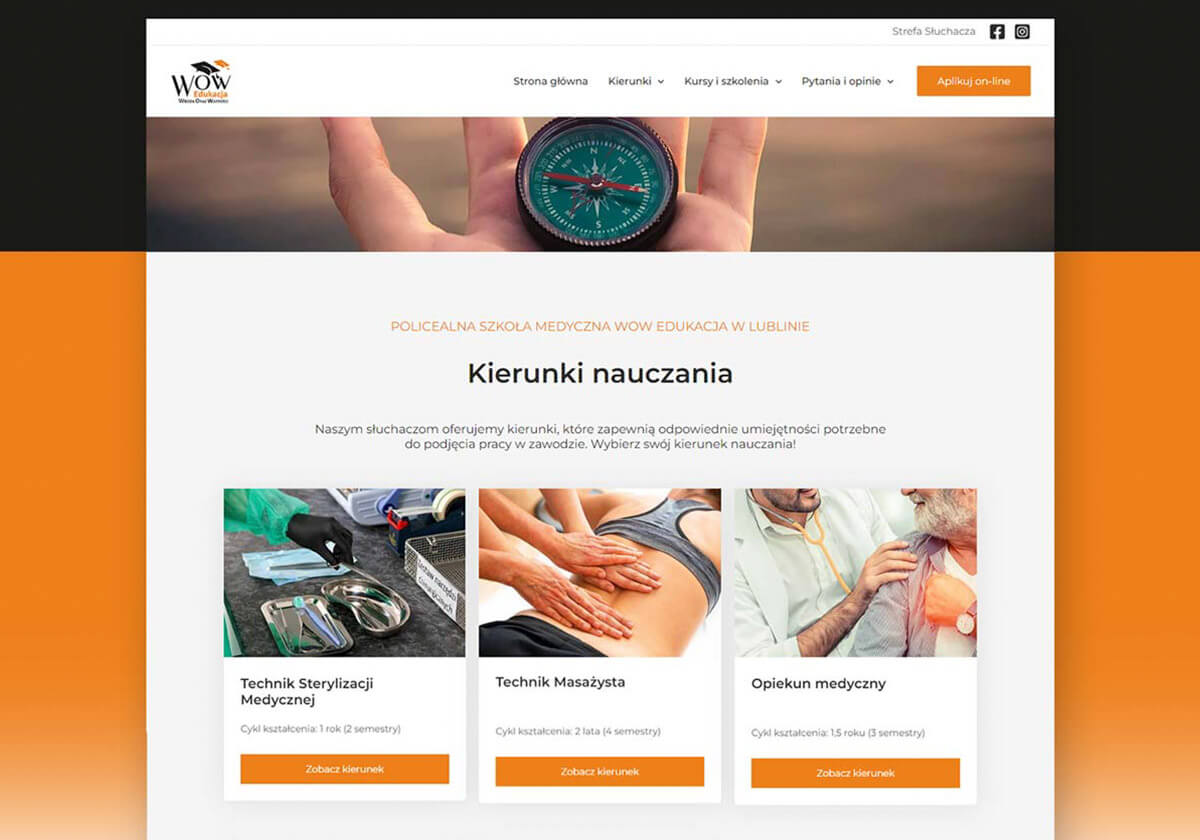 Policealna Szkoła WOW Edukacja w Lublinie - webdesign